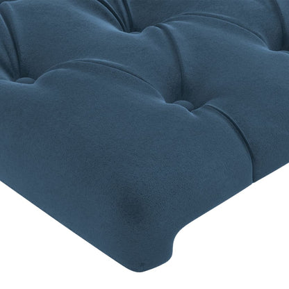 Cabeceira de cama 4 pcs veludo 72x7x78/88 cm azul-escuro