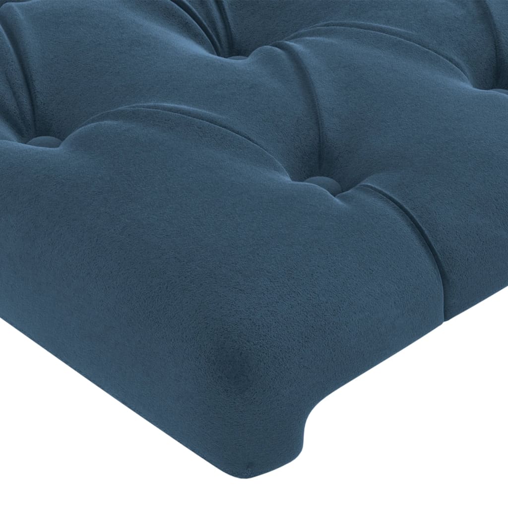 Cabeceira de cama 4 pcs veludo 100x7x78/88 cm azul-escuro