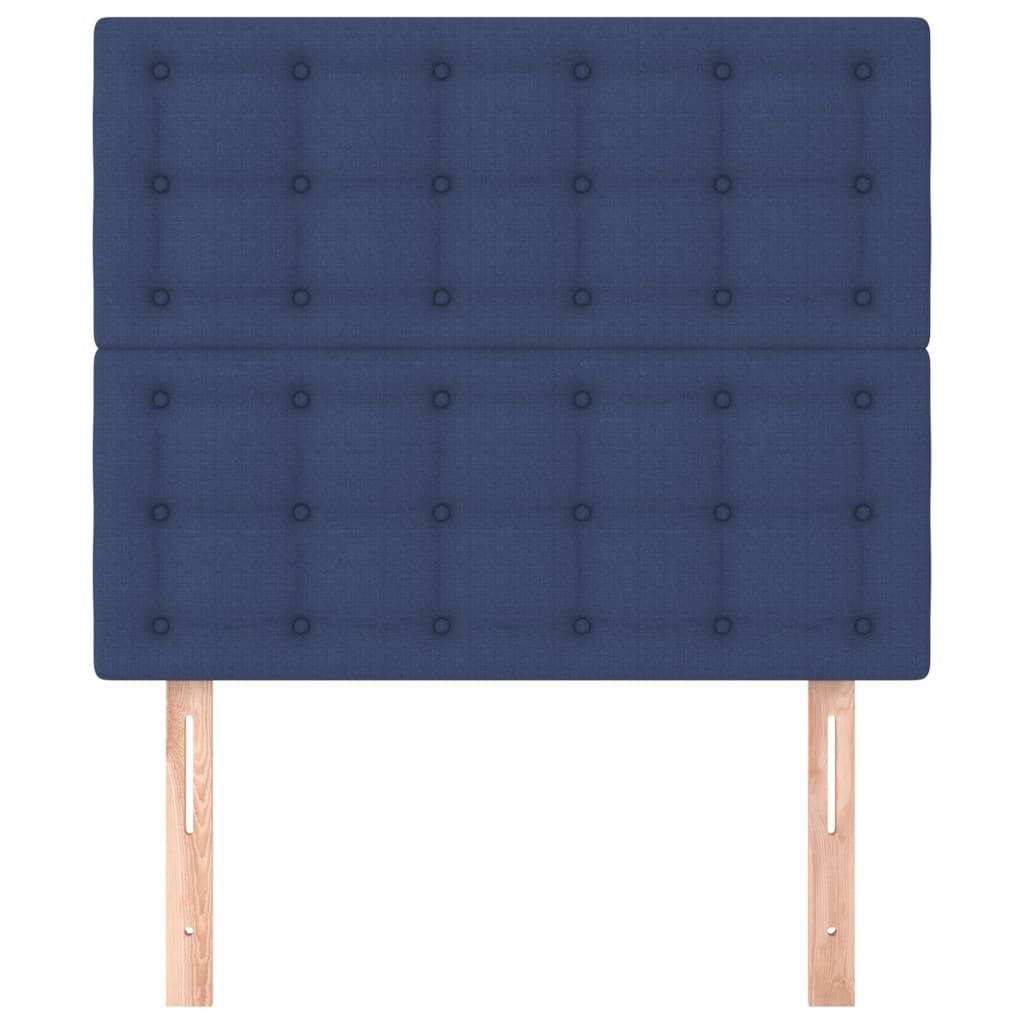 Cabeceira de cama 2 pcs tecido 80x5x78/88 cm azul