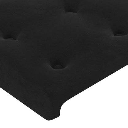 Cabeceira de cama 4 pcs veludo 72x5x78/88 cm preto