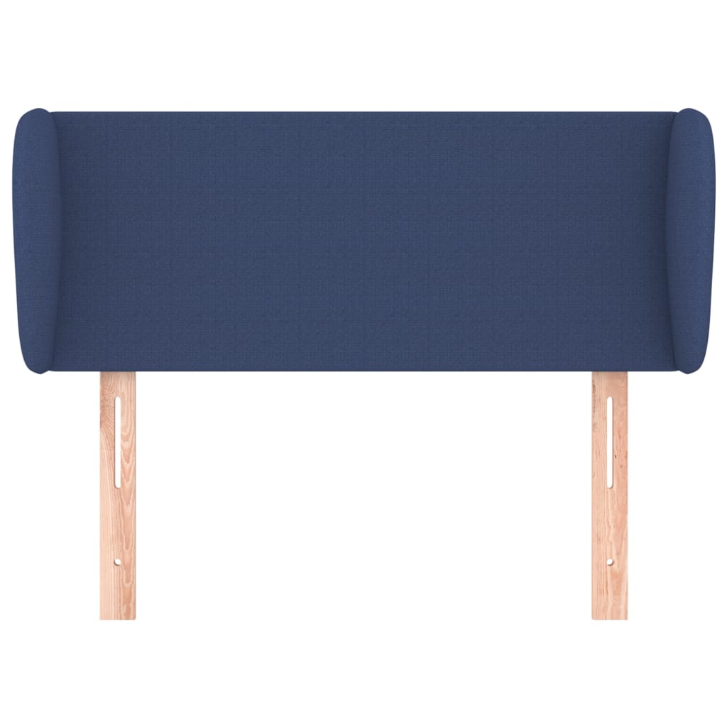 Cabeceira de cama c/ abas tecido 83x23x78/88 cm azul