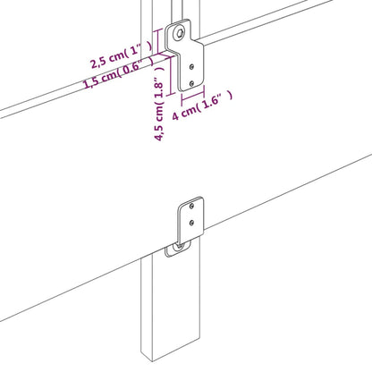 Cabeceira cama abas tecido 93x23x78/88 cm cinzento-acastanhado