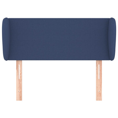 Cabeceira de cama c/ abas tecido 93x23x78/88 cm azul