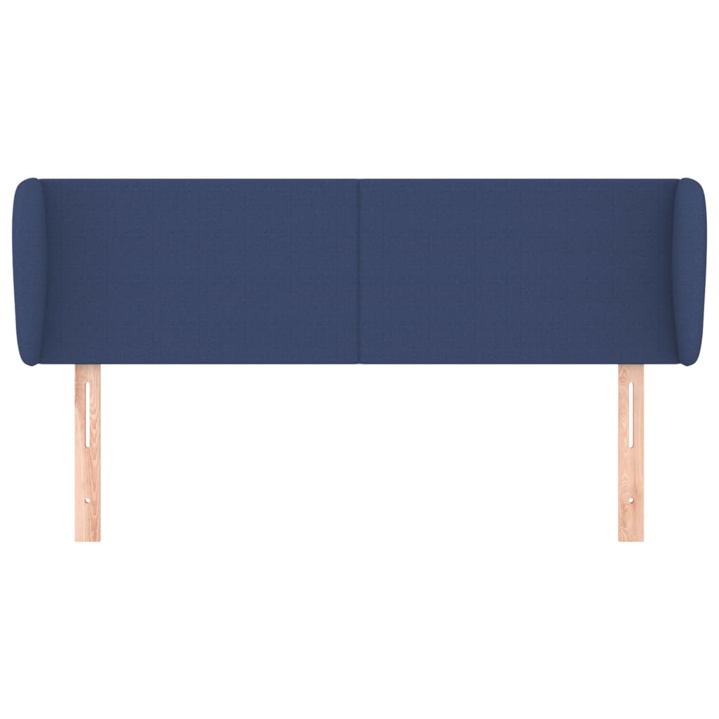 Cabeceira de cama c/ abas tecido 103x23x78/88 cm azul