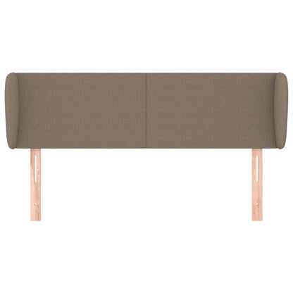 Cabeceira cama abas tecido 147x23x78/88 cm cinzento-acastanhado