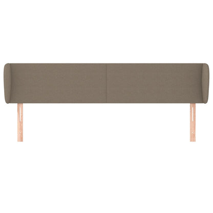 Cabeceira cama abas tecido 163x23x78/88 cm cinzento-acastanhado