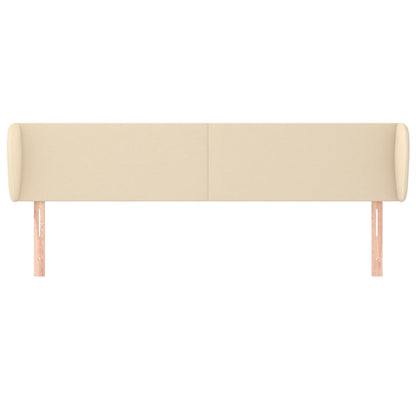 Cabeceira de cama c/ abas tecido 183x23x78/88 cm creme