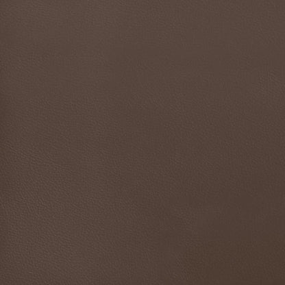 Cabeceira cama c/ abas couro artificial 93x23x78/88 cm castanho