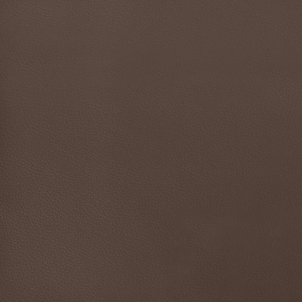 Cabeceira cama c/ abas couro artificial 147x23x78/88cm castanho