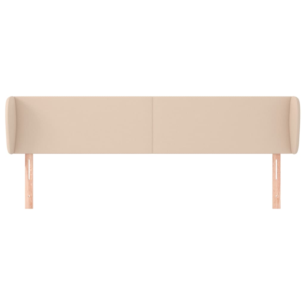 Cabeceira cama abas couro artificial 183x23x78/88 cm cappuccino