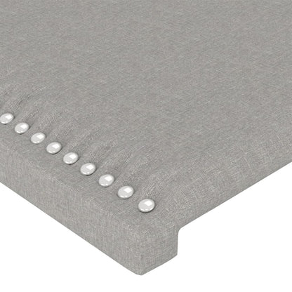 Cabeceira de cama c/ abas tecido 83x23x78/88 cm cinzento-claro