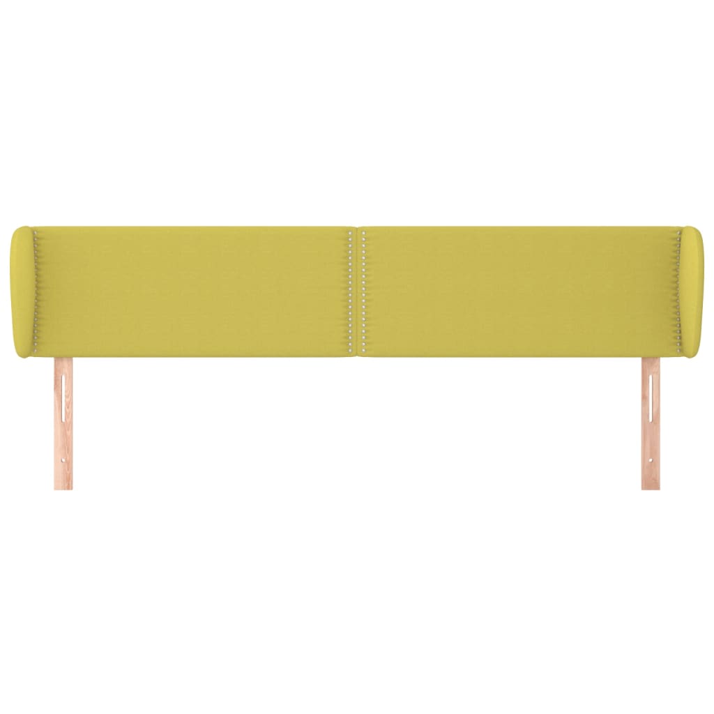 Cabeceira de cama c/ abas tecido 163x23x78/88 cm verde