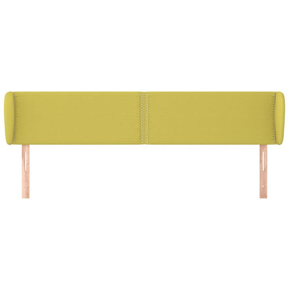 Cabeceira de cama c/ abas tecido 163x23x78/88 cm verde