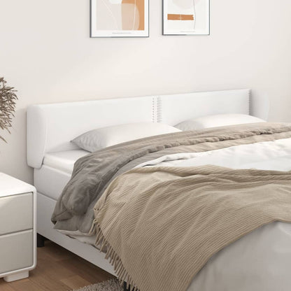 Cabeceira de cama c/ abas couro artificial163x23x78/88cm branco