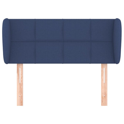 Cabeceira de cama c/ abas tecido 103x23x78/88 cm azul