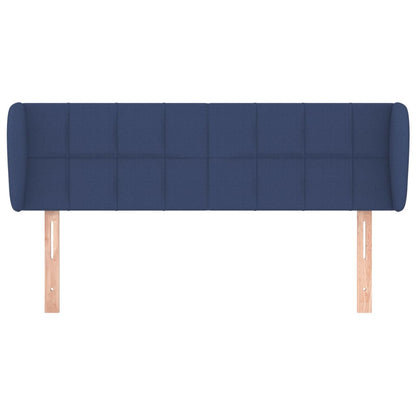 Cabeceira de cama c/ abas tecido 147x23x78/88 cm azul