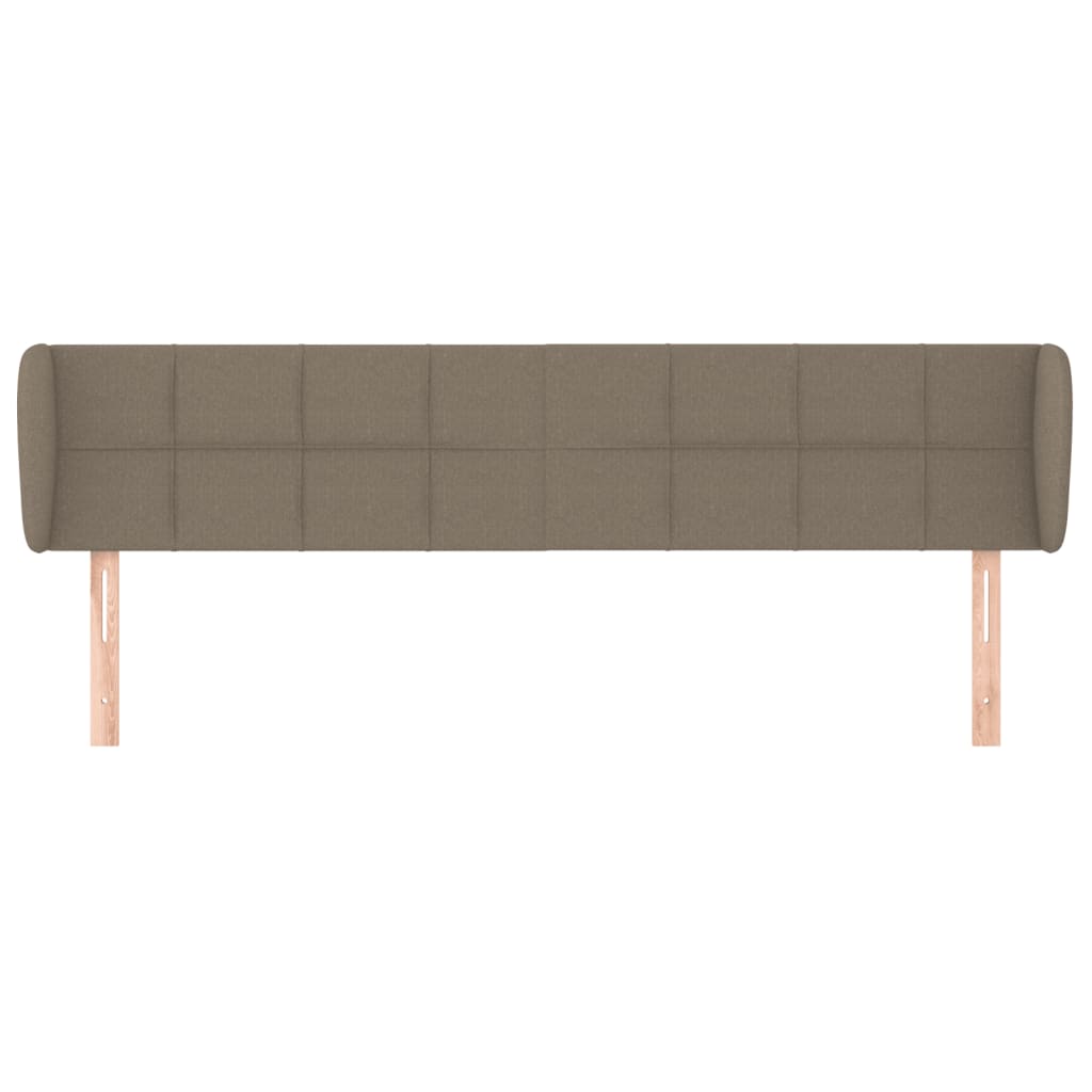 Cabeceira cama abas tecido 163x23x78/88 cm cinzento-acastanhado