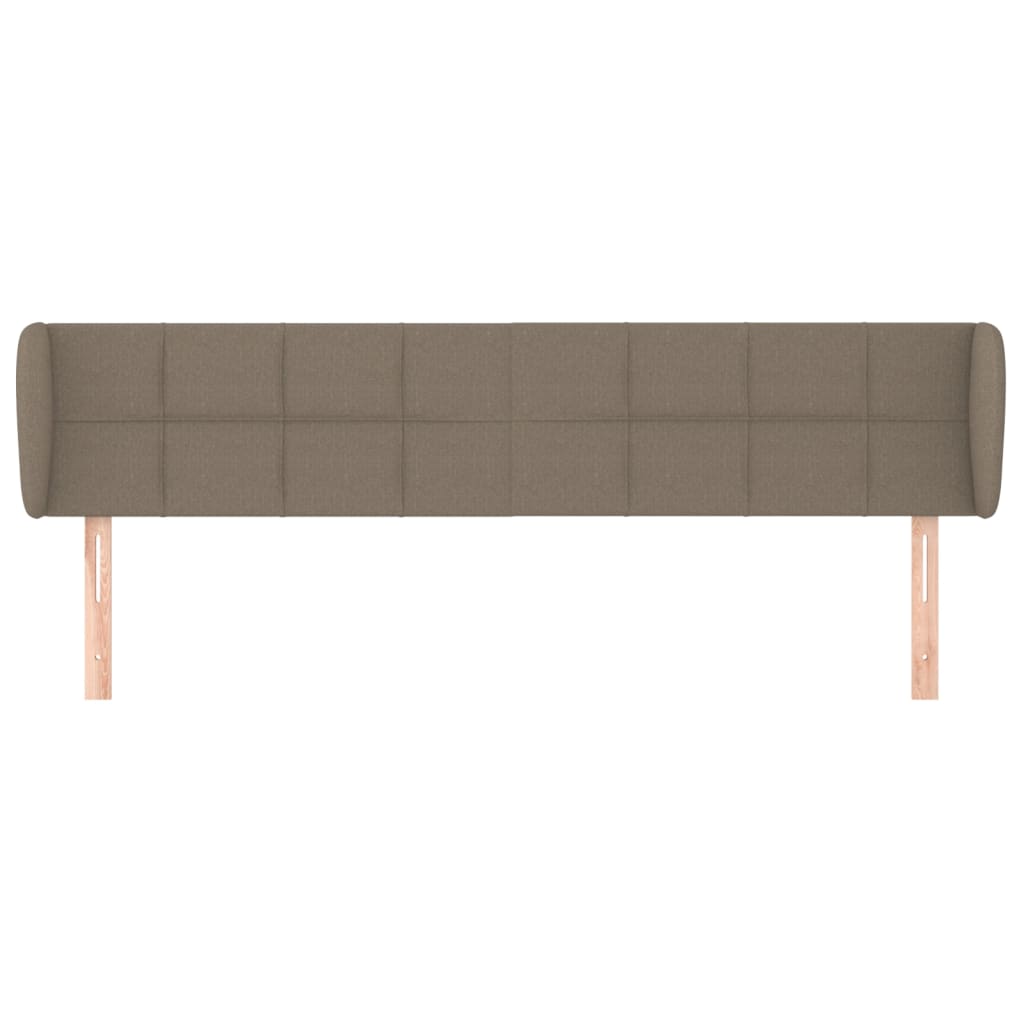 Cabeceira cama abas tecido 203x23x78/88 cm cinzento-acastanhado