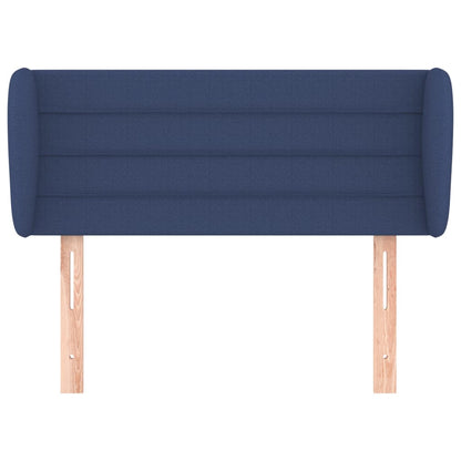 Cabeceira de cama c/ abas tecido 83x23x78/88 cm azul