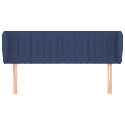 Cabeceira de cama c/ abas tecido 147x23x78/88 cm azul