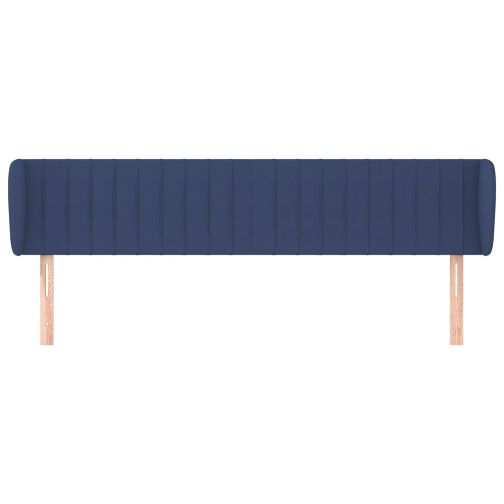 Cabeceira de cama c/ abas tecido 183x23x78/88 cm azul