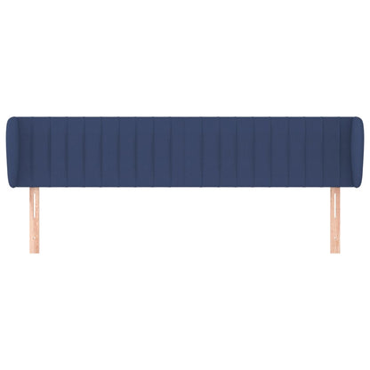 Cabeceira de cama c/ abas tecido 183x23x78/88 cm azul