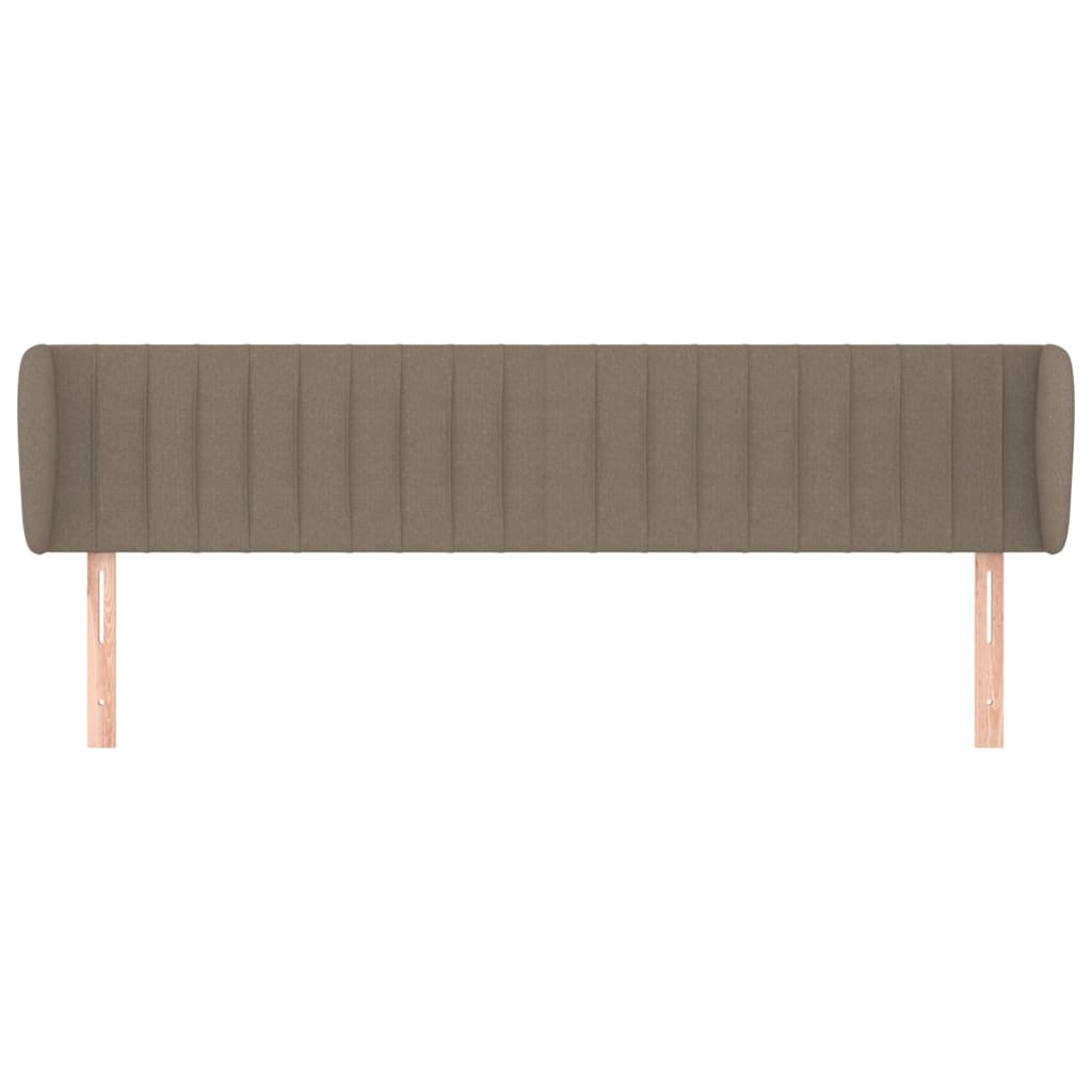 Cabeceira cama abas tecido 203x23x78/88 cm cinzento-acastanhado