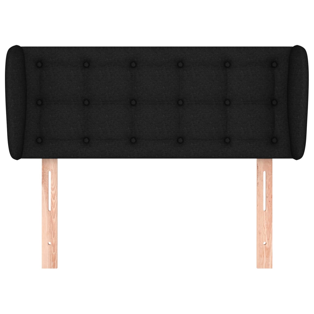 Cabeceira de cama c/ abas tecido 83x23x78/88 cm preto