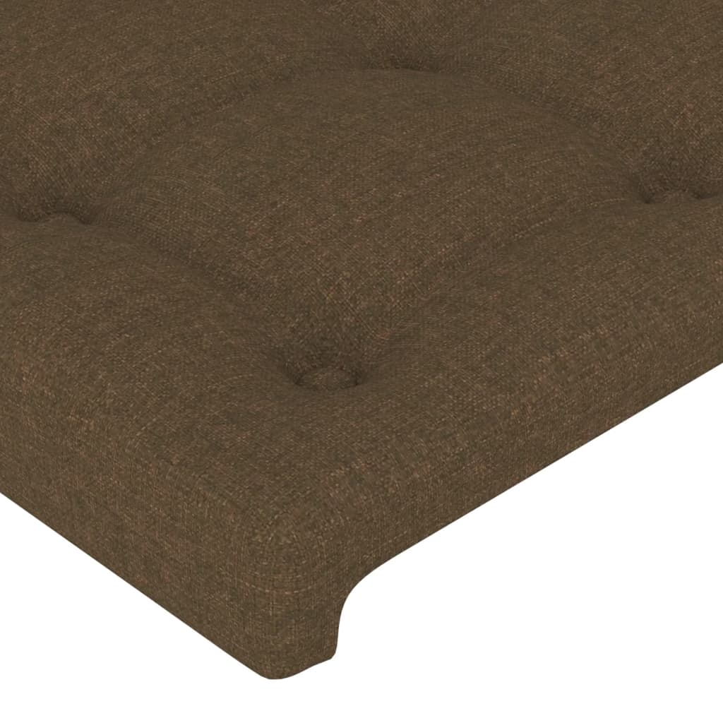 Cabeceira de cama c/ abas tecido 83x23x78/88cm castanho-escuro