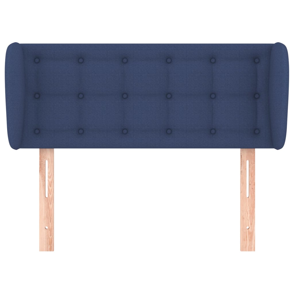 Cabeceira de cama c/ abas tecido 83x23x78/88 cm azul