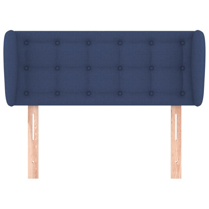 Cabeceira de cama c/ abas tecido 83x23x78/88 cm azul