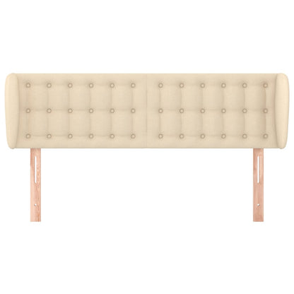 Cabeceira de cama c/ abas tecido 147x23x78/88 cm creme