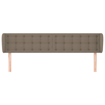 Cabeceira cama abas tecido 163x23x78/88 cm cinzento-acastanhado