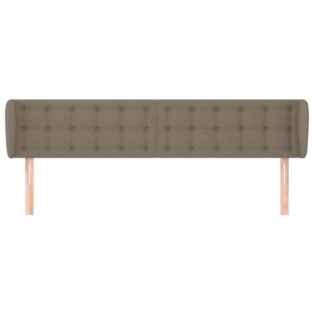 Cabeceira cama abas tecido 203x23x78/88 cm cinzento-acastanhado