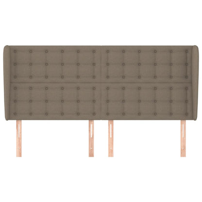 Cabeceira cama abas tecido 183x23x118/128 cm cinza-acastanhado