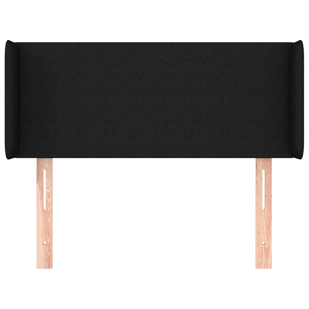 Cabeceira de cama c/ abas tecido 83x16x78/88 cm preto