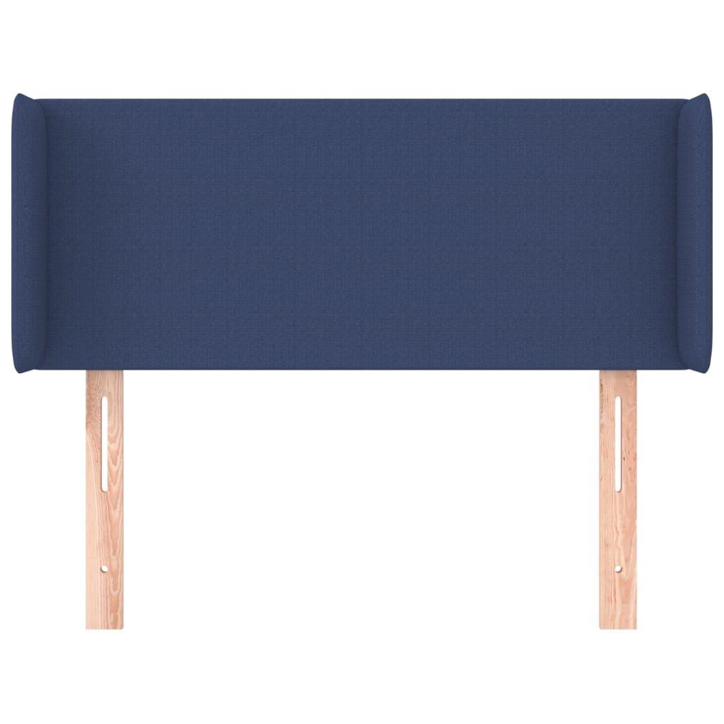 Cabeceira de cama c/ abas tecido 83x16x78/88 cm azul