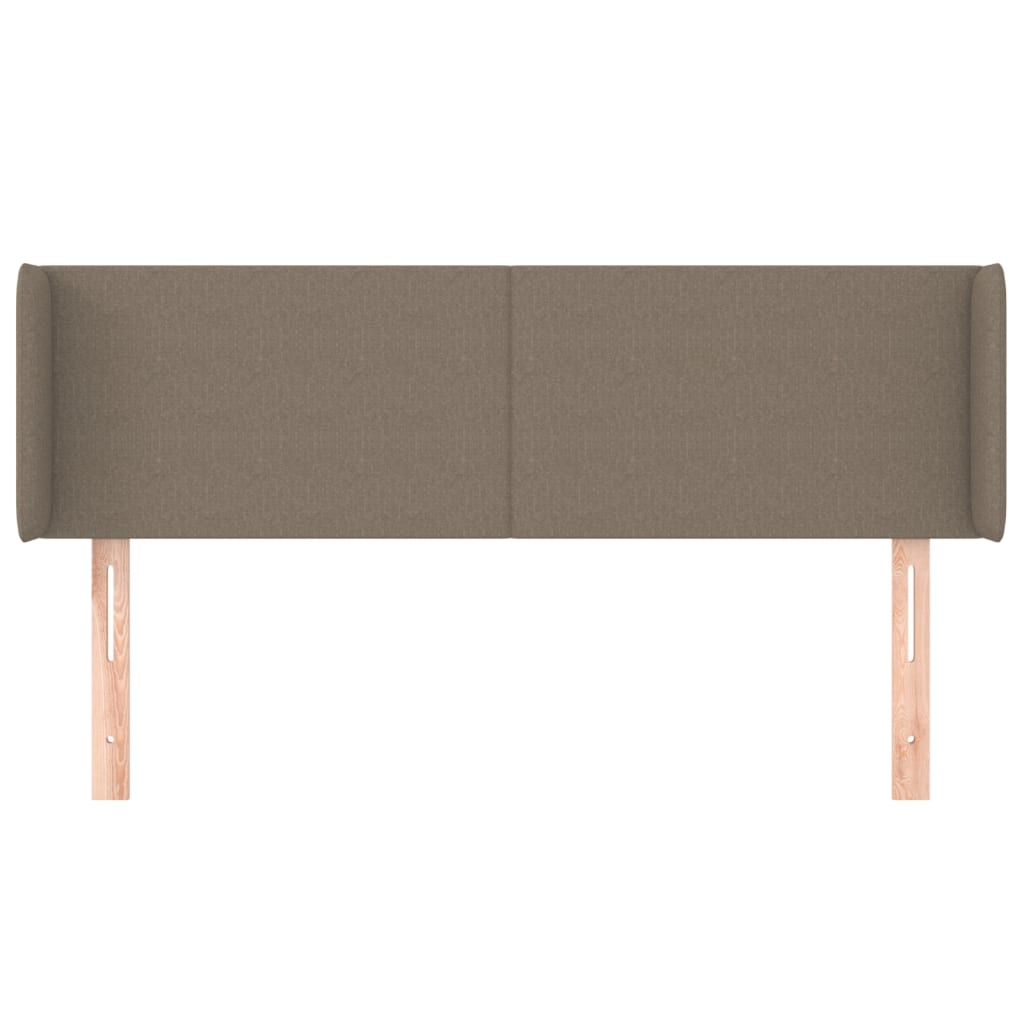 Cabeceira cama abas tecido 147x16x78/88 cm cinzento-acastanhado