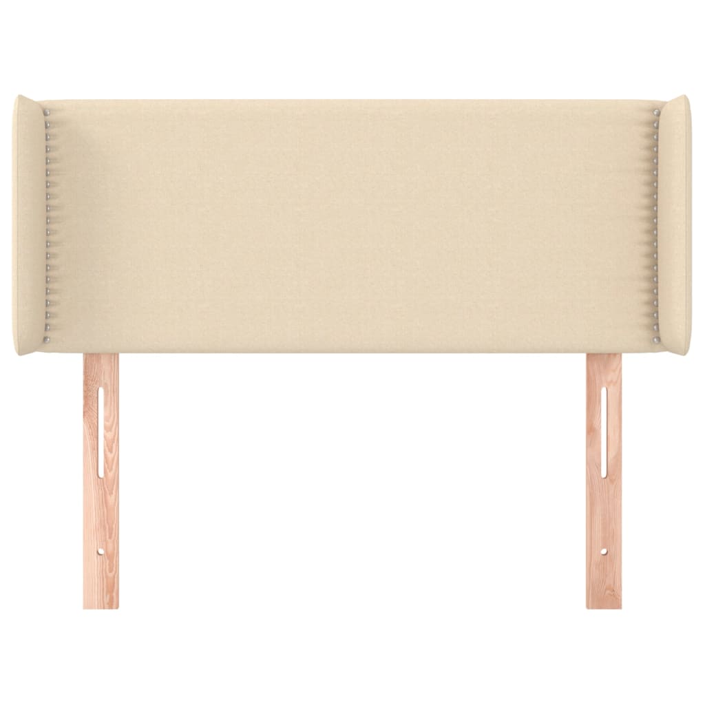 Cabeceira de cama c/ abas tecido 83x16x78/88 cm creme