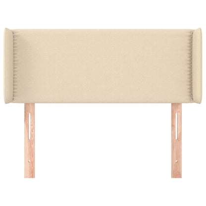 Cabeceira de cama c/ abas tecido 83x16x78/88 cm creme