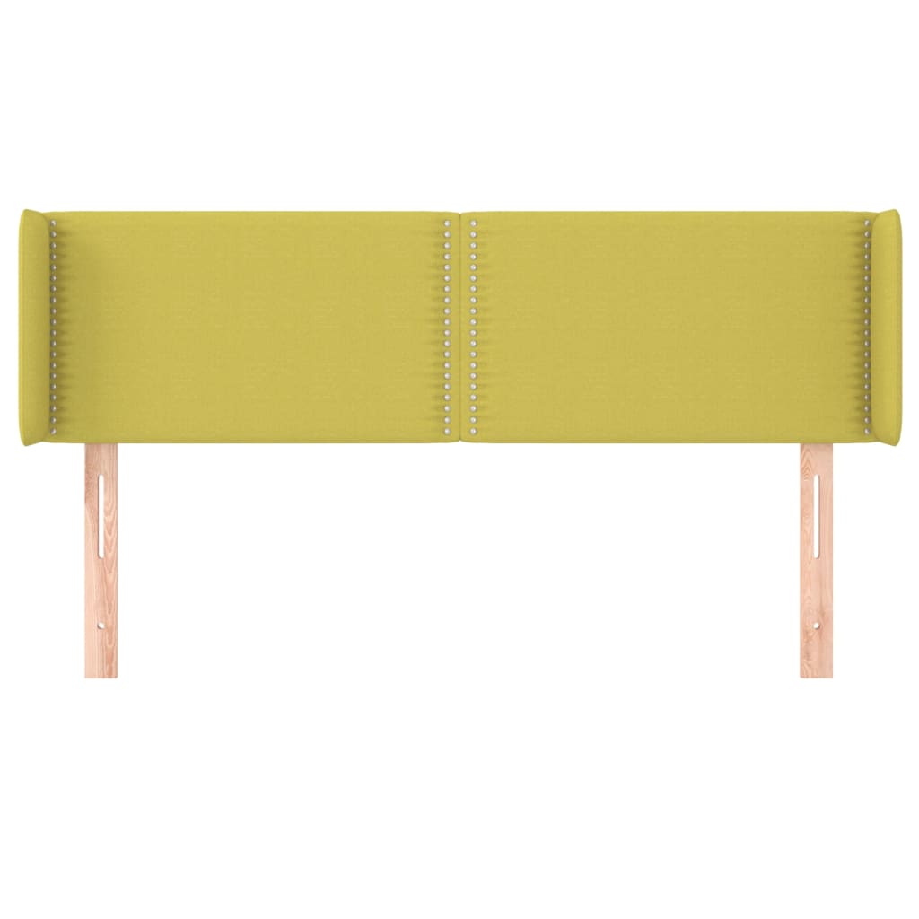 Cabeceira de cama c/ abas tecido 147x16x78/88 cm verde