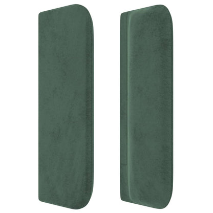 Cabeceira de cama c/ abas veludo 83x16x78/88 cm verde-escuro