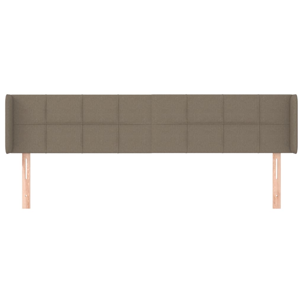 Cabeceira cama abas tecido 163x16x78/88 cm cinzento-acastanhado