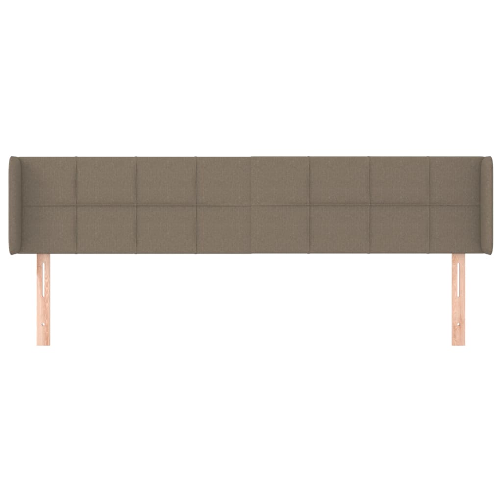 Cabeceira cama abas tecido 183x16x78/88 cm cinzento-acastanhado