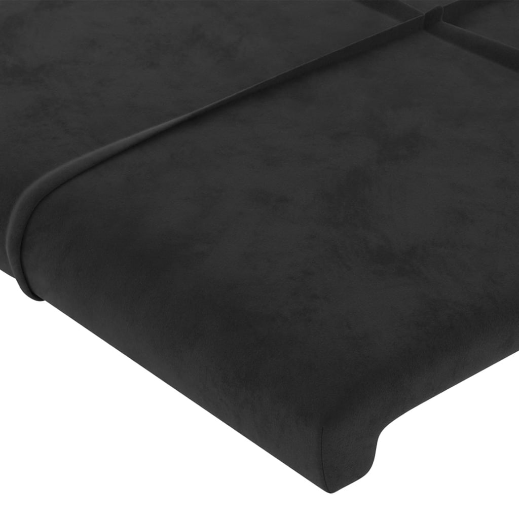 Cabeceira de cama c/ abas veludo 83x16x78/88 cm preto