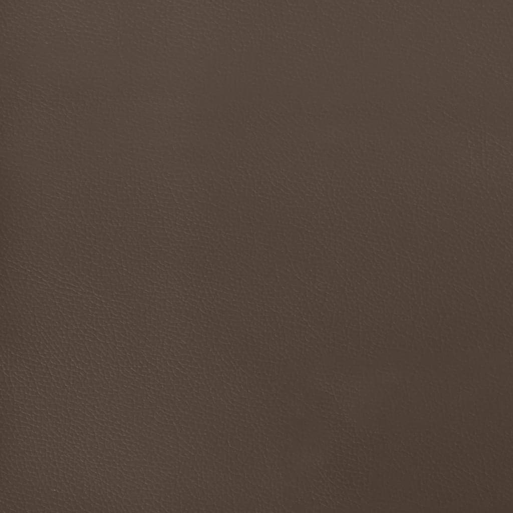 Cabeceira cama c/ abas couro artificial 163x16x78/88cm castanho