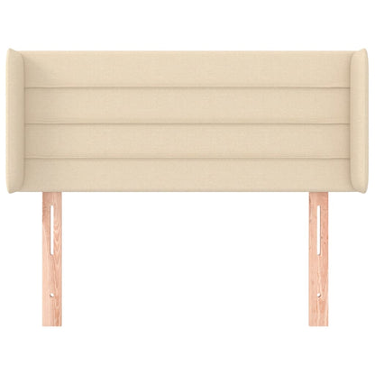 Cabeceira de cama c/ abas tecido 83x16x78/88 cm creme