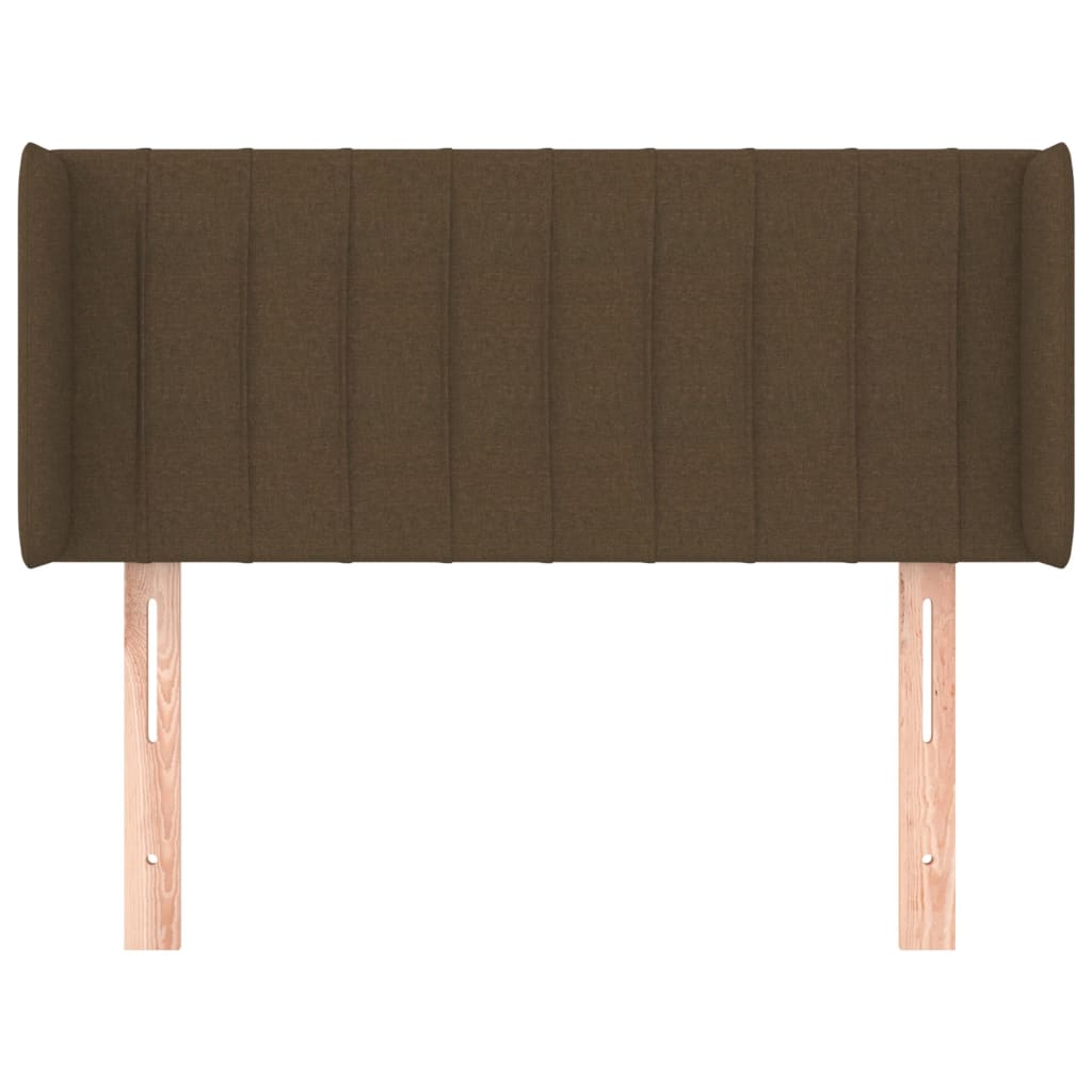 Cabeceira de cama c/ abas tecido 83x16x78/88 cm castanho