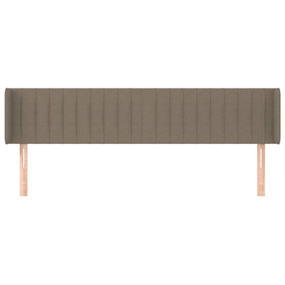 Cabeceira cama abas tecido 203x16x78/88 cm cinzento-acastanhado