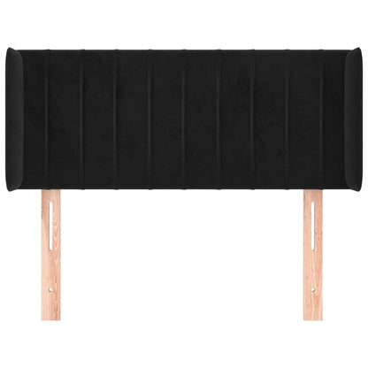 Cabeceira de cama c/ abas veludo 83x16x78/88 cm preto